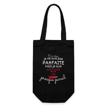 Pas parfaite mais Auxiliaire de vie - Sac à bouteille - noir - Devant