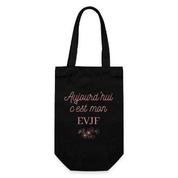 EVJF future mariée. Enterrement vie célibataire - Sac à bouteille - noir - Devant