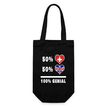 Grande-Bretagne et Suisse 100% Awesome Flag - Sac à bouteille - noir - Devant