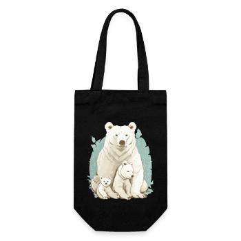 Mama Bär - Geschenkbeutel für Flaschen - Schwarz - Vorne