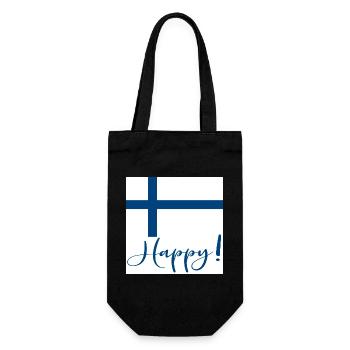 DRAPEAU FINLANDAIS - SIGNE HEUREUX - Sac à bouteille - noir - Devant