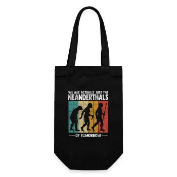 We're actually just the Neanderthals - Gift Bag for Bottles - black - Front