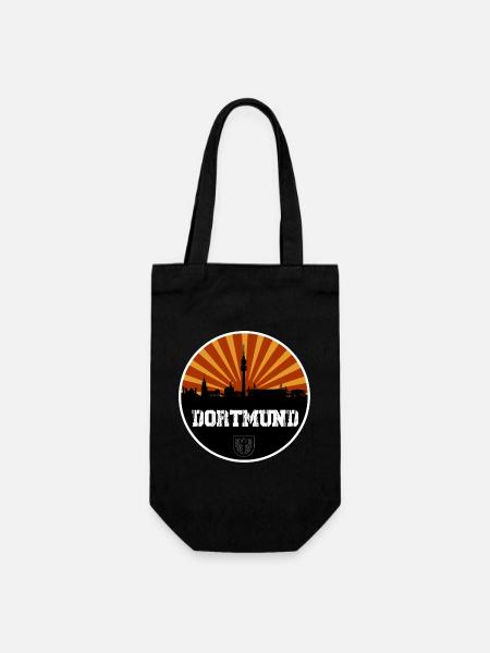 Dortmund Skyline Retro - Geschenkbeutel für Flaschen - Schwarz