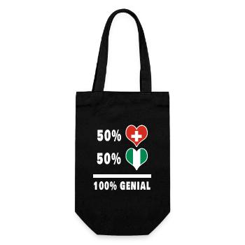 Nigeria et Suisse 100% Awesome Flag - Sac à bouteille - noir - Devant