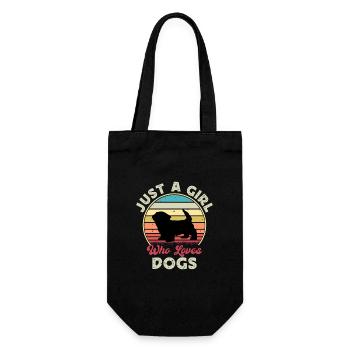 Havenese Dog Lover Silhouette Vintage Sunset - Sac à bouteille - noir - Devant