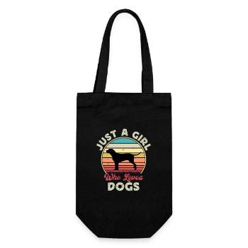 Grand Anglo Français Tricolore Hund Silhouette - Geschenkbeutel für Flaschen - Schwarz - Vorne