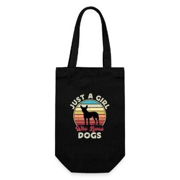 Goéland Terrier Dog Lover Silhouette Vintage Coucher de Soleil - Sac à bouteille - noir - Devant