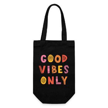 Réservé aux bonnes vibrations - Sac à bouteille - noir - Devant