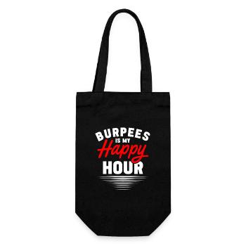 Les burpees sont mon happy hour - Sac à bouteille - noir - Devant