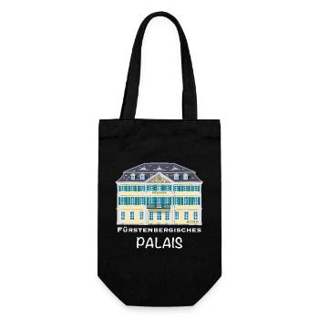 Bonn, Fürstenbergisches Palais,  handgezeichnet - Geschenkbeutel für Flaschen - Schwarz - Vorne