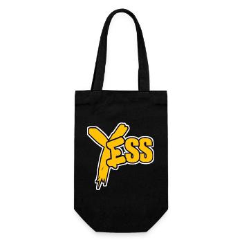 YES Jaune Pop Comic - Sac à bouteille - noir - Devant