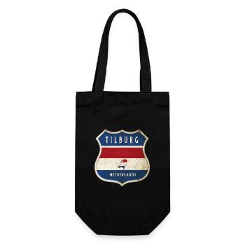 Tilburg Netherlands coat of arms design - Gift Bag for Bottles - black - Front