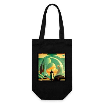 Horizonte der Zukunft - Geschenkbeutel für Flaschen - Schwarz - Vorne