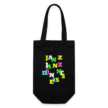 JANZ JANZ DÜNNES EIS OHJA witziges Design für dich - Geschenkbeutel für Flaschen - Schwarz - Vorne