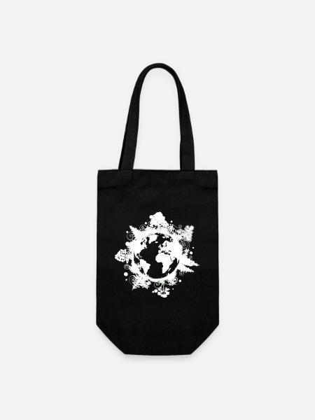 Planète Terre, Arbres, Protection du Climat, Environnement - Sac à bouteille - noir