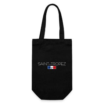 SAINT-TROPEZ FRANKREICH URLAUB SOMMER PARTY (w) - Geschenkbeutel für Flaschen - Schwarz - Vorne