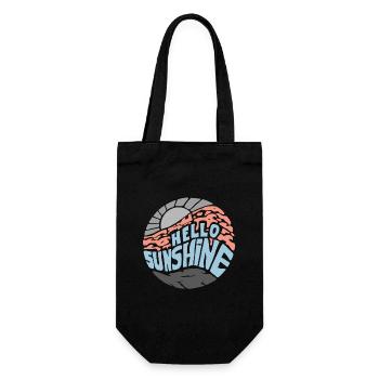 Bonjour Sunshine! Été, soleil, vacances - Sac à bouteille - noir - Devant