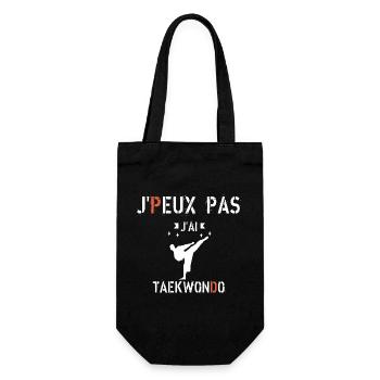 J Peux Pas J ai Taekwondo - Sac à bouteille - noir - Devant