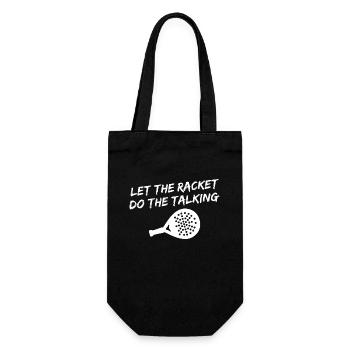 Racket Padel Player Sport Tournament Statement - Gift Bag for Bottles - black - Front