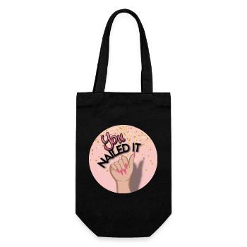 You nailed it! You did it! - Gift Bag for Bottles - black - Front