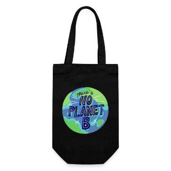 no planet B, mère nature, planète terre - Sac à bouteille - noir - Devant
