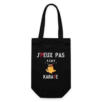 J Peux Pas J Ai karaté - Sac à bouteille - noir - Devant
