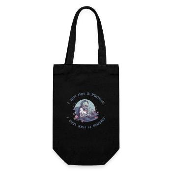 Ich bin kein Zombie, ich bin Gamer - Geschenkbeutel für Flaschen - Schwarz - Vorne