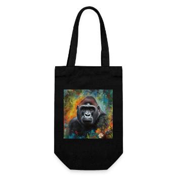 DER GORILLA IM DSCHUNGEL - Geschenkbeutel für Flaschen - Schwarz - Vorne