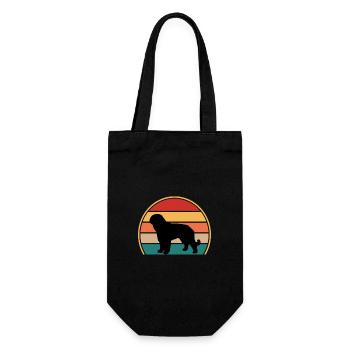 Barbet Dog Lover Silhouette Vintage Sunset - Gift Bag for Bottles - black - Front