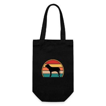 Bleu De Gascogne Grand Dog Silhouette Retro Sunset - Sac à bouteille - noir - Devant