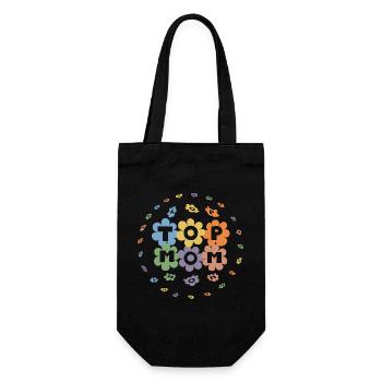 TOP-MOM colourful - Geschenkbeutel für Flaschen - Schwarz - Vorne