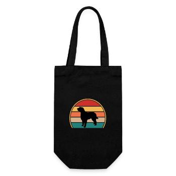 Briquet Griffon Vendeen Dog Silhouette Retro Sun - Sac à bouteille - noir - Devant