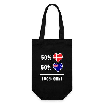 Australia and Denmark 100% genius flag - Gift Bag for Bottles - black - Front