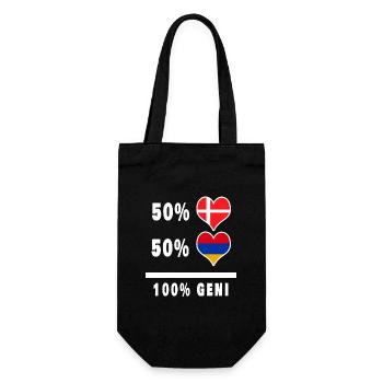 Armenia and Denmark 100% genius flag - Gift Bag for Bottles - black - Front