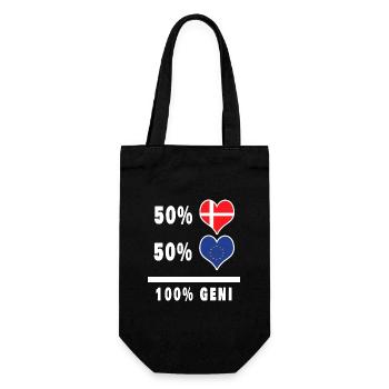 Europe and Denmark 100% genius flag - Gift Bag for Bottles - black - Front