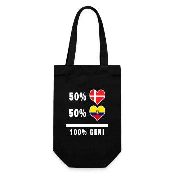 Equateur et Danemark 100% drapeau de génie - Sac à bouteille - noir - Devant