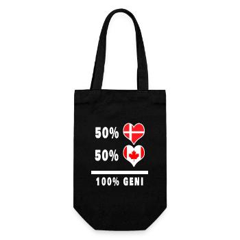 Canada and Denmark 100% genius flag - Gift Bag for Bottles - black - Front
