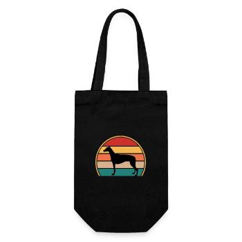 Grey Hound Dog Lover Silhouette Vintage Sunset - Sac à bouteille - noir - Devant