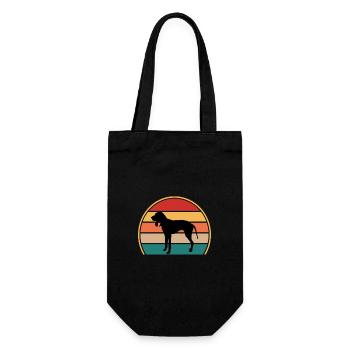 Griffon Bleu De Gascogne Chien Silhouette Rétro Soleil - Sac à bouteille - noir - Devant