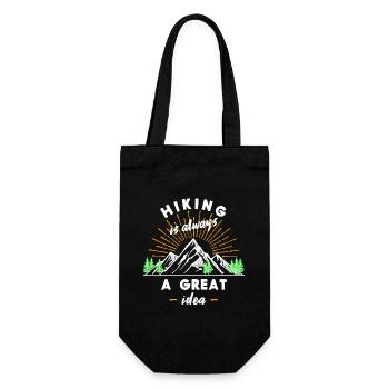 Gletscher Berge Wandern Statement Wanderer Natur - Geschenkbeutel für Flaschen - Schwarz - Vorne