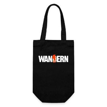 Wandern Spruch Berggipfel Natur Berge Wanderer - Geschenkbeutel für Flaschen - Schwarz - Vorne