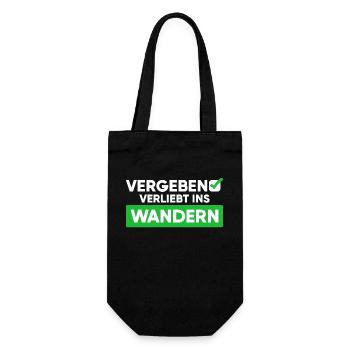 Wanderer Bergwanderung Wandern Statement Touren - Geschenkbeutel für Flaschen - Schwarz - Vorne