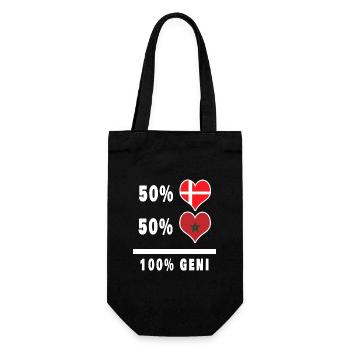 Morocco and Denmark 100% genius flag - Gift Bag for Bottles - black - Front