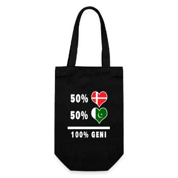 Pakistan and Denmark 100% genius flag - Gift Bag for Bottles - black - Front