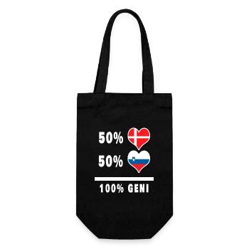 Slovénie et Danemark 100% drapeau de génie - Sac à bouteille - noir - Devant