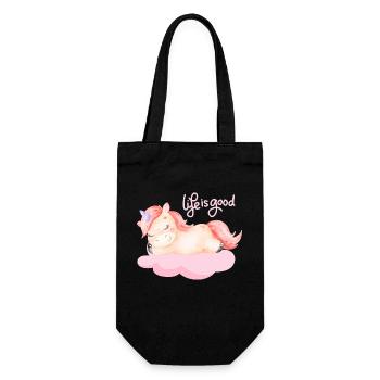Einhorn - Geschenkbeutel für Flaschen - Schwarz - Vorne