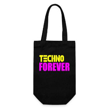 Techno forever - Gift Bag for Bottles - black - Front