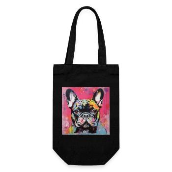 FRENCH BULLDOG - Gift Bag for Bottles - black - Front