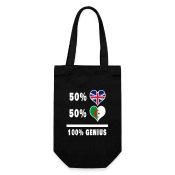 Algeria and Great Britain 100% Genius Flag - Gift Bag for Bottles - black - Front