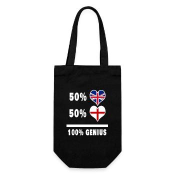 England and Great Britain 100% Genius Flag - Gift Bag for Bottles - black - Front